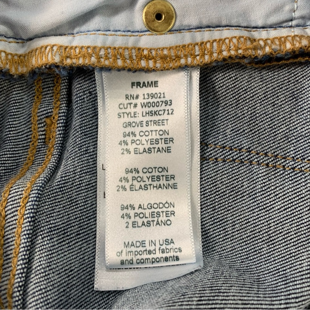 FRAME Denim Le High Skinny Crop Stretch Jeans Size 24 - Picture 8 of 10